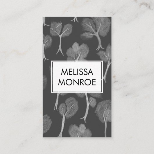 Zachte rokerbomen Natuur Abstracte mysterie Visitekaartje (Voorkant)