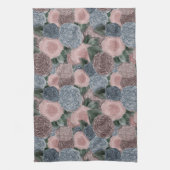 Zachte Romance Pioenenpatroon - Gedempte Roze en B Theedoek (Verticaal)