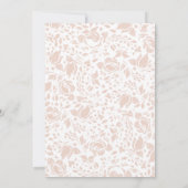 Zachte Romantische Floral Musk Pink Baby shower Kaart (Achterkant)