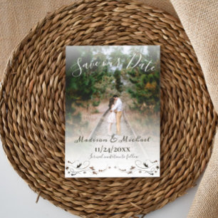 Zachte Romantische foto bespaart de datum aankondi Kaart