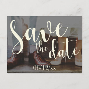 Zachte Romantische Foto-Typografie 30 Save the Dat Aankondigingskaart