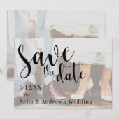 Zachte Romantische Foto-Typografie 30 Save the Dat Date (Voorkant / Achterkant)