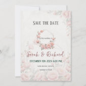 Zachte Romantische Papier Tuin Save the Date  (Voorkant)
