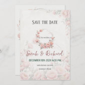 Zachte Romantische Papier Tuin Save the Date  (Voorkant / Achterkant)