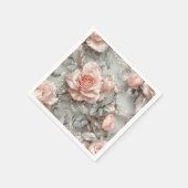Zachte Romantische Parel en Kant Botanisch Servet (Hoek)
