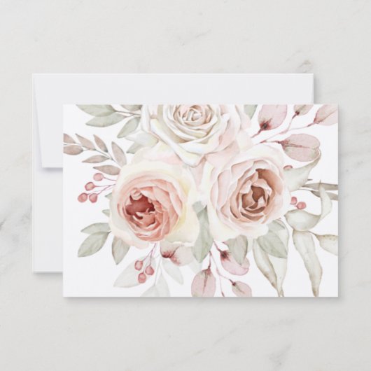 Zachte Romantische Roos RSVP (Achterkant)