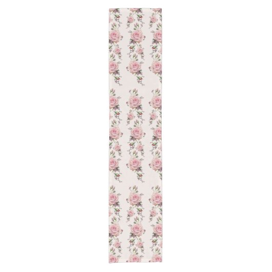  Zachte Romantische Roze Tabelloper Korte Tafelloper (Voorkant)