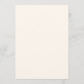 Zachte Romantische Script Cream Goud Bruiloft Menu (Achterkant)