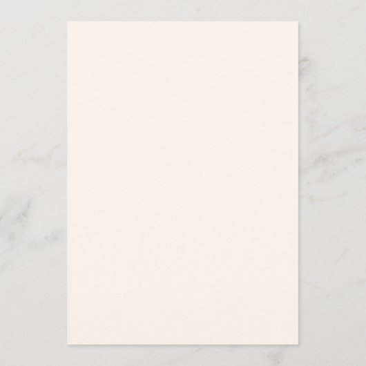 Zachte Romantische Script Cream Goud Bruiloft Menu (Achterkant)