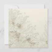 Zachte romige kant ontwerp & flora bruiloft uitnod kaart (Achterkant)