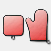 Zachte rood roze verloop achtergrond minimaal abst ovenwant & pannenlap set (Voorkant)