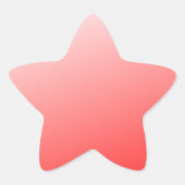 Zachte rood roze verloop achtergrond minimaal abst ster sticker (Voorkant)