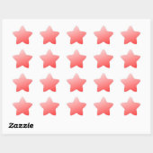 Zachte rood roze verloop achtergrond minimaal abst ster sticker (Vel)