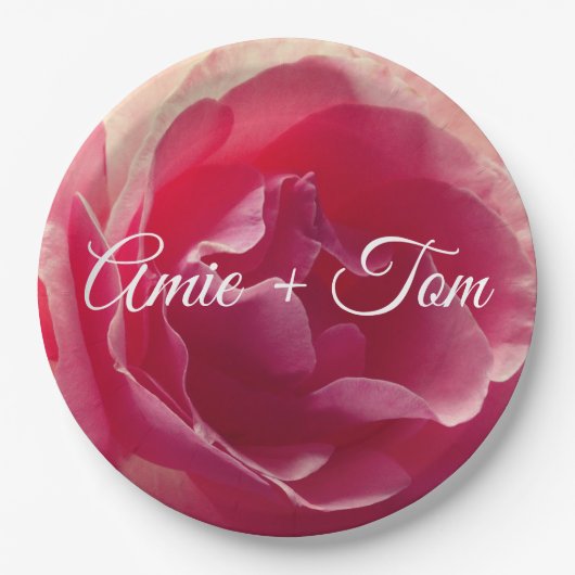 Zachte Roos Bloem, Bruiloft Aangepaste Papier Bord (Voorkant)