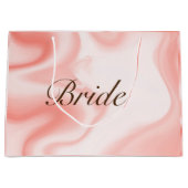 Zachte roos-gouden marmer-strijders, tekstbride groot cadeauzakje (Voorkant)