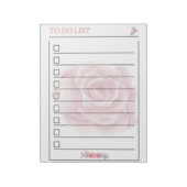 Zachte Roos te doen lijst planner pagina Notitieblok (Linkerzijde)