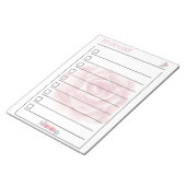 Zachte Roos te doen lijst planner pagina Notitieblok (Schuin)