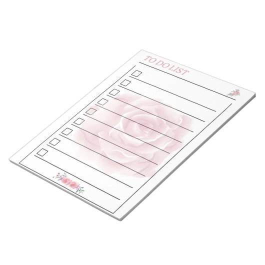 Zachte Roos te doen lijst planner pagina Notitieblok (Schuin)