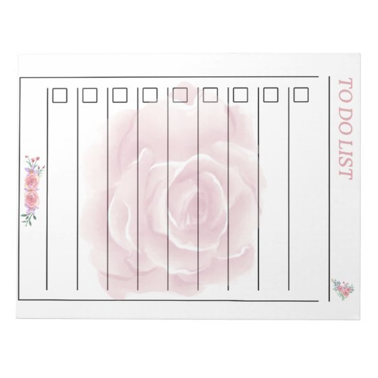 Zachte Roos te doen lijst planner pagina Notitieblok (Voorkant)