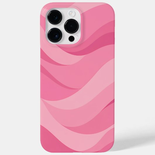 Zachte Roze Abstracte Golfpatroon Case-Mate iPhone Case (Achterkant)