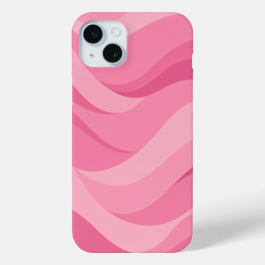 Zachte Roze Abstracte Golfpatroon Case-Mate iPhone Case (Achterkant)