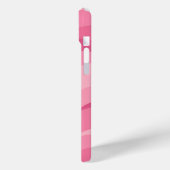 Zachte Roze Abstracte Golfpatroon Case-Mate iPhone Case (Achterkant / Links)
