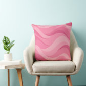 Zachte Roze Abstracte Golven Kussen (Stoel)