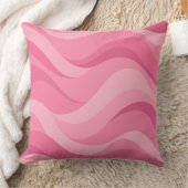 Zachte Roze Abstracte Golven Kussen (Deken)