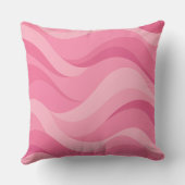 Zachte Roze Abstracte Golven Kussen (Achterkant)