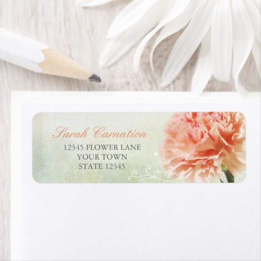 Zachte roze anjer etiket (Insitu)