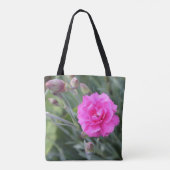 Zachte roze anjer tote bag (Achterkant)