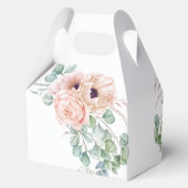 Zachte Roze Aquarel Bloem Bruidsdouche Bedankdoosjes (Achterkant)