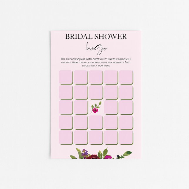 Zachte Roze Aquarel Bloemachtige Bruiloftsshower B (Creator heeft geüpload)