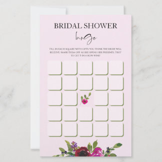 Zachte Roze Aquarel Bloemachtige Bruiloftsshower B