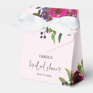 Zachte Roze Aquarel Bloemen Cadeau Doos Bedankdoosjes