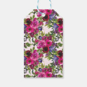 Zachte Roze Aquarel Bloemige Gift Tag Cadeaulabel (Achterkant)