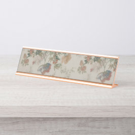 Zachte Roze Aquarel– Elegante Bureaudesign Bureau Naambordje