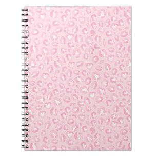 Zachte Roze Aquarel Luipaardprint Notitieboek