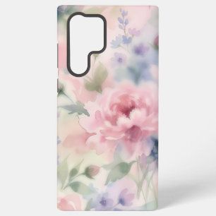 Zachte Roze Aquarel Pioen Bloem Samsung Galaxy Hoesje