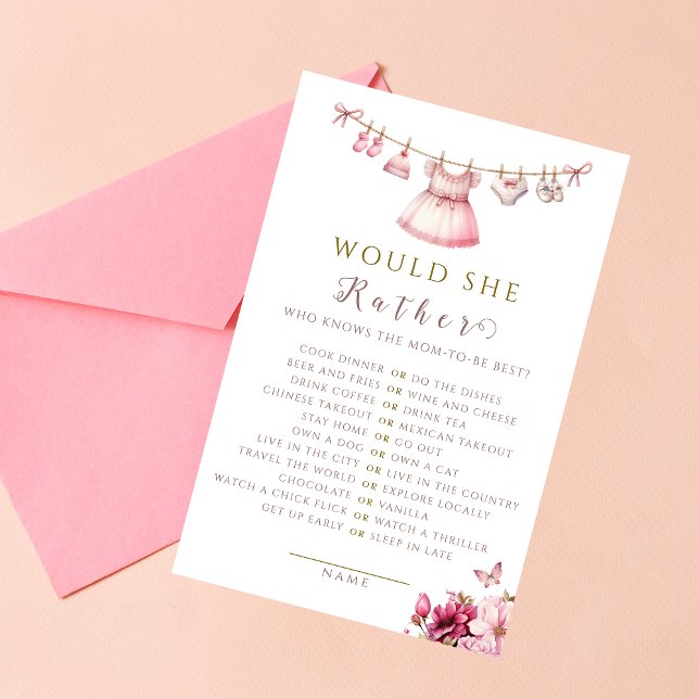 Zachte Roze Aquarel Spel Set Baby Shower (Creator heeft geüpload)