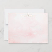 Zachte Roze Aquarel Wash Notitiekaart Kaart (Voorkant)