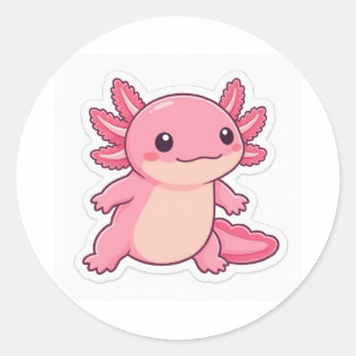 Zachte Roze Axolotl Sticker