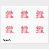 Zachte Roze Axolotl Sticker (Vel)