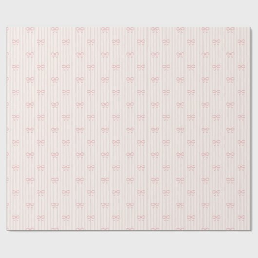 Zachte Roze Balletcore Lint Boogjes Cadeaupapier (Vlak)