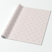 Zachte Roze Balletcore Lint Boogjes Cadeaupapier (Uitgerold)