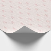 Zachte Roze Balletcore Lint Boogjes Cadeaupapier (Hoek)