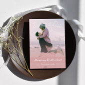 Zachte Roze banner foto slaat de datum aankondigin Kaart