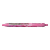 Zachte Roze Bloem Blauwe Inkt Pen (Achterkant)