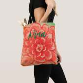 Zachte roze bloem kunst tote bag (Dichtbij)