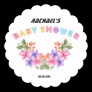 Zachte Roze Bloem Meisje Baby Shower Kartonnen Onderzetters